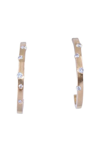 Boucles d'oreilles DEMI-CRÉOLES DIAMANTS 58 Facettes 062211
