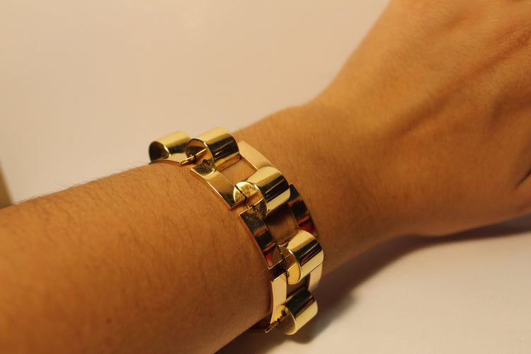 Bracelet Bracelet Tank Or jaune 58 Facettes 11024D