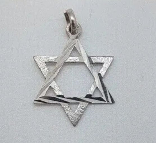 Pendentif Pendentif Étoile de David en Or blanc 58 Facettes