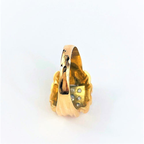 Bague 57 Bague Chevalière Diamants Or jaune 58 Facettes 20400000608