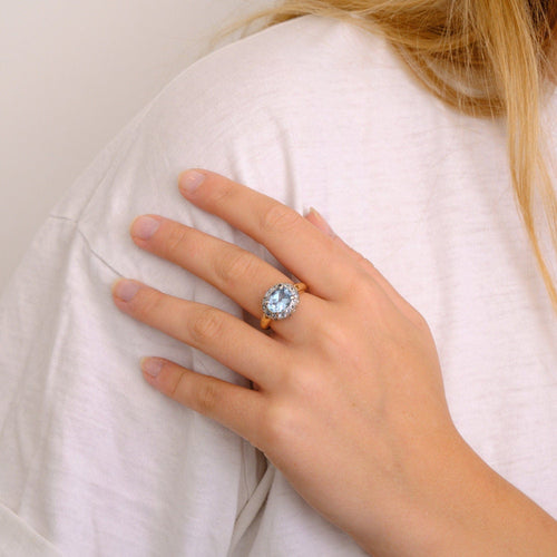 Bague 56 POMELLATO - Bague Aigues-marines 58 Facettes