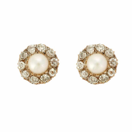 Boucles d'oreilles Clous d'oreilles Perles Diamants 58 Facettes 1802