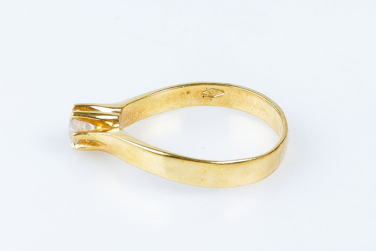 Bague 54 Bague solitaire 0.18ct en or massif 58 Facettes 111.26851-B5