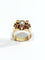 Bague 56 Bague Tank Or rose Saphir Blanc 58 Facettes