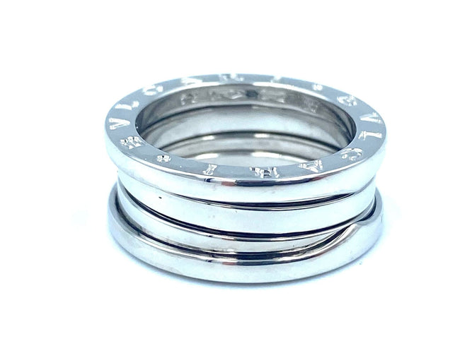 Bague 52 BVLGARI. Collection BZERO1, bague or blanc 18K 58 Facettes