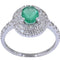 Bague Bague moderne, émeraude, diamants 58 Facettes 067961