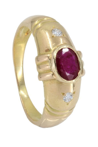 Bague BAGUE JONC MODERNE RUBIS ET DIAMANTS 58 Facettes 052801