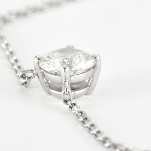 Collier Collier en Or Blanc & diamants 58 Facettes