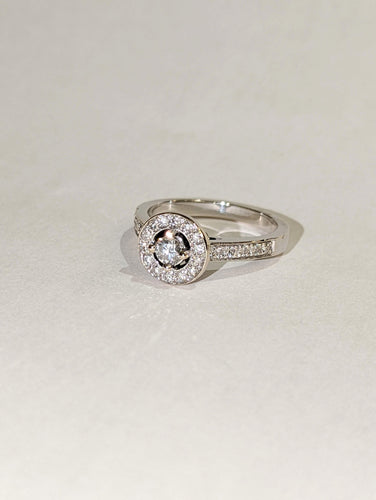 Bague Bague or blanc diamants 58 Facettes