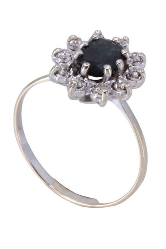 Bague BAGUE MARGUERITE SAPHIR ET DIAMANTS 58 Facettes 073201