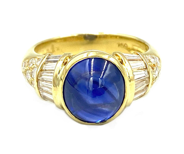 Bague ADLER - Bague or jaune, saphir et diamants 58 Facettes