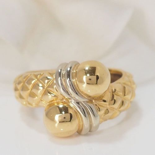 Bague 53 Bague Toi & Moi en Or Jaune & Blanc 58 Facettes 13665