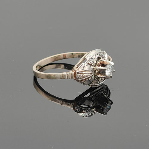 Bague 54 Bague Art Déco diamant 58 Facettes