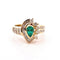 Bague Bague émeraude poire et diamants 58 Facettes