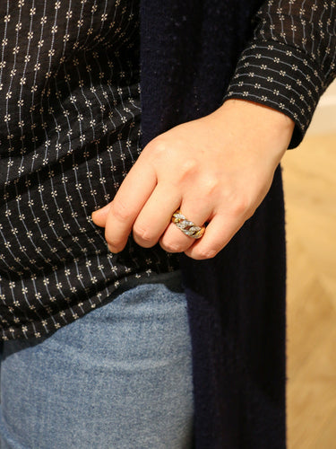 Bague Bague gourmette vintage Pomellato en or et diamants 58 Facettes