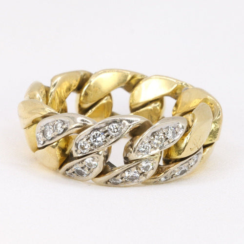 Bague Bague gourmette vintage Pomellato en or et diamants 58 Facettes