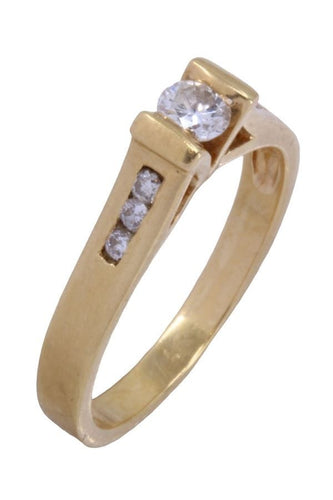 Bague 53 BAGUE STYLE SOLITAIRE DIAMANTS 0.17 CARAT 58 Facettes 073141