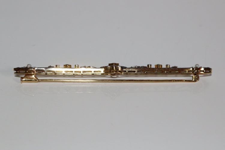 Broche Broche-barrette Art Déco émeraudes, Perles, Diamants 58 Facettes 525