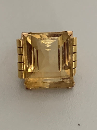 Bague 53 Bague Or Jaune Citrine 58 Facettes 1963