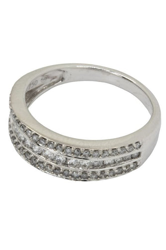 Bague BAGUE MODERNE PAVAGE DIAMANTS 58 Facettes 042771