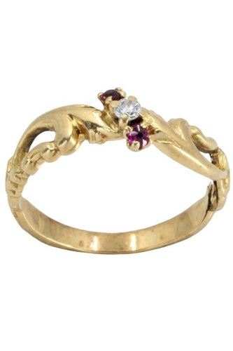 Bague BAGUE NAPOLÉON III DIAMANT ET GRENATS 58 Facettes 054971