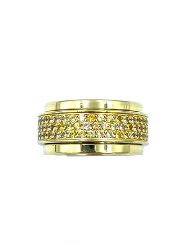 Bague 55 PIAGET - Bague Possession or jaune et saphirs jaunes 58 Facettes