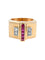 Bague Bague Tank Diamants et pierres rouges 58 Facettes