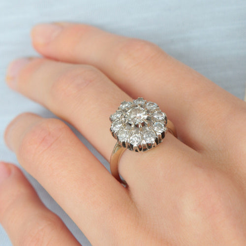 Bague 53 Bague Marguerite Diamants 58 Facettes