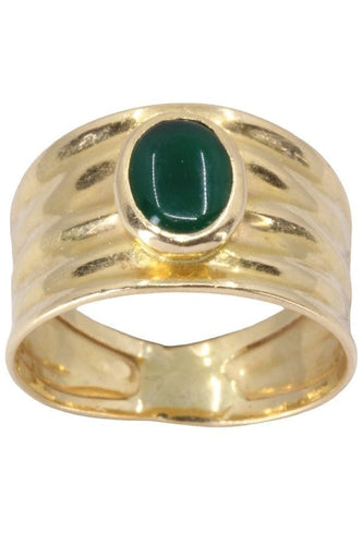 Bague 54 BAGUE MODERNE ÉMERAUDE CABOCHON 58 Facettes 074551