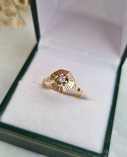 Bague 50.5 Bague Art Déco guillochée 58 Facettes 324