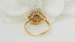 Bague 54 Bague or jaune saphir ovale diamants 58 Facettes 32367