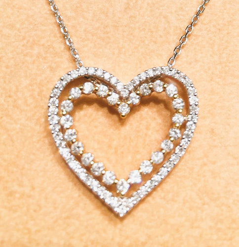 Collier COLLIER PENDENTIF COEUR Diamants 58 Facettes R 1118  iee