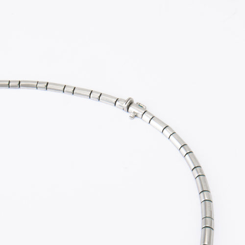 Collier Collier Or blanc Diamants 58 Facettes