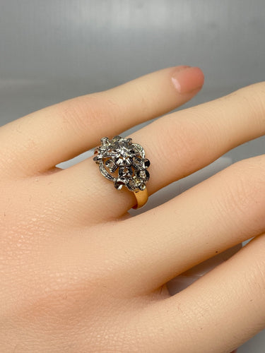 Bague 50 Bague Napoléon III en Or jaune & Diamants 58 Facettes