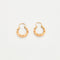 Boucles d'oreilles Petites créoles or rose 58 Facettes