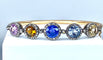 Bracelet Bracelet jonc en or 18 carats, multipierres : saphir, topazes, citrine. Epoque Napoléon III. 58 Facettes AB272