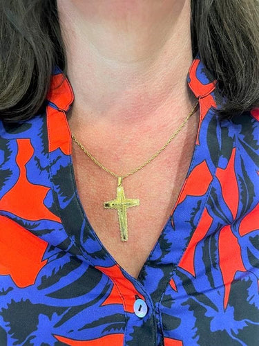 Pendentif CROIX MODERNE 58 Facettes 054701