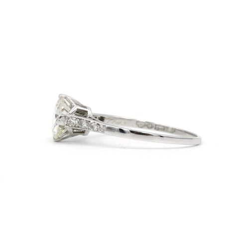 Bague 54 Solitaire Platine et Diamants 58 Facettes 220295R