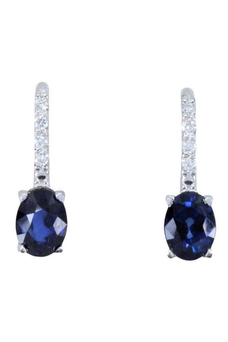 Boucles d'oreilles BOUCLES D'OREILLES SAPHIRS ET DIAMANTS 58 Facettes 056151