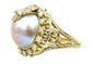 Bague Bague en or jaune, perle mabé et diamants 58 Facettes