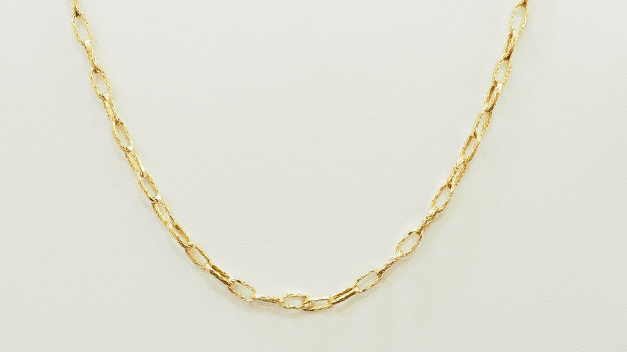 Collier 74cm Sautoir maille rectangle texturée en or jaune 58 Facettes 32461