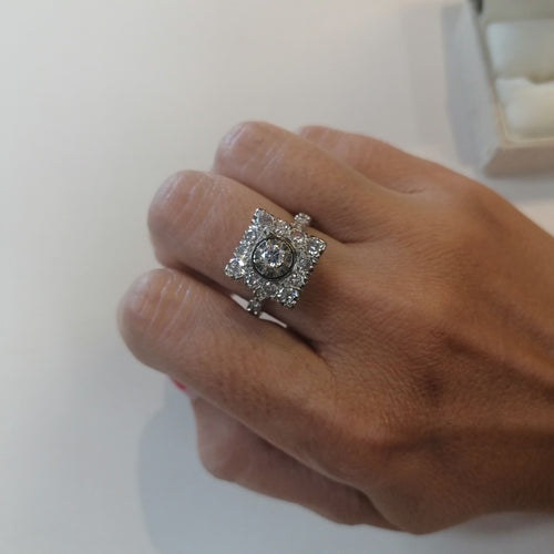 Bague 57 Bague Rétro diamants 58 Facettes