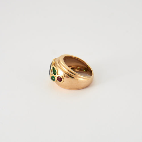 Bague 50 Bague Saphir Emeraudes & Rubis 58 Facettes ALGU12
