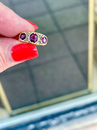 Bague 52.5 Bague Jarretière Or Et Rubis 58 Facettes 797968