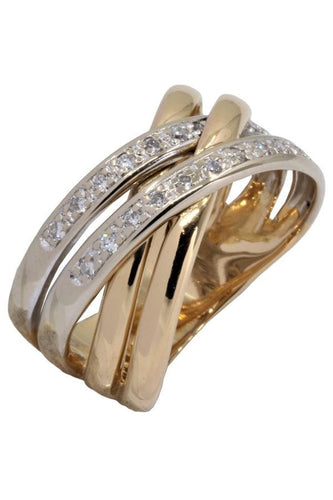 Bague 54 BAGUE ENTRELACÉE DIAMANTS 58 Facettes 053941