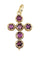 Pendentif CROIX ANCIENNE AMÉTHYSTES 58 Facettes 044641