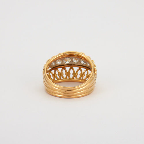 Bague 54 Bague 2 ors, diamants 58 Facettes HS5513