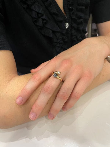 Bague BAGUE TOI ET MOI PERLES 58 Facettes 056681