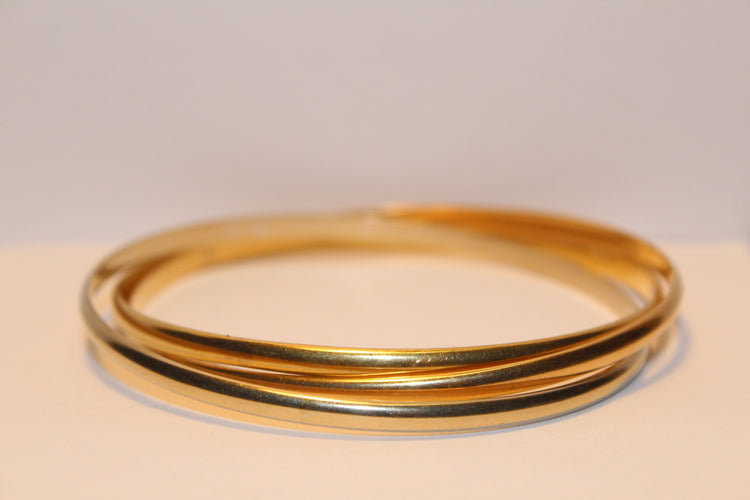 Bracelet Bracelet Jonc trois ors 58 Facettes 10814