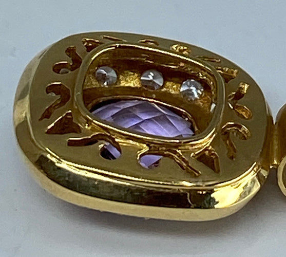 Pendentif Pendentif en or, améthyste, diamants 58 Facettes